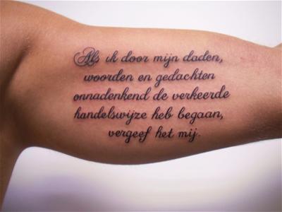 Voorbeelden tattoo namen Naam Tattoo