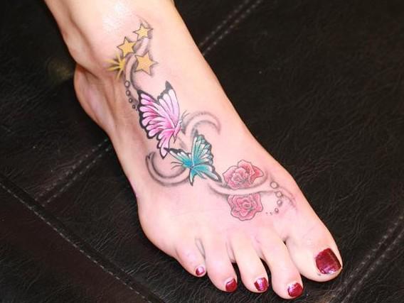 tattoo voet kleur