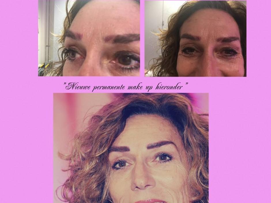 Oude permanente make up opgeknapt door tattoo Bob!