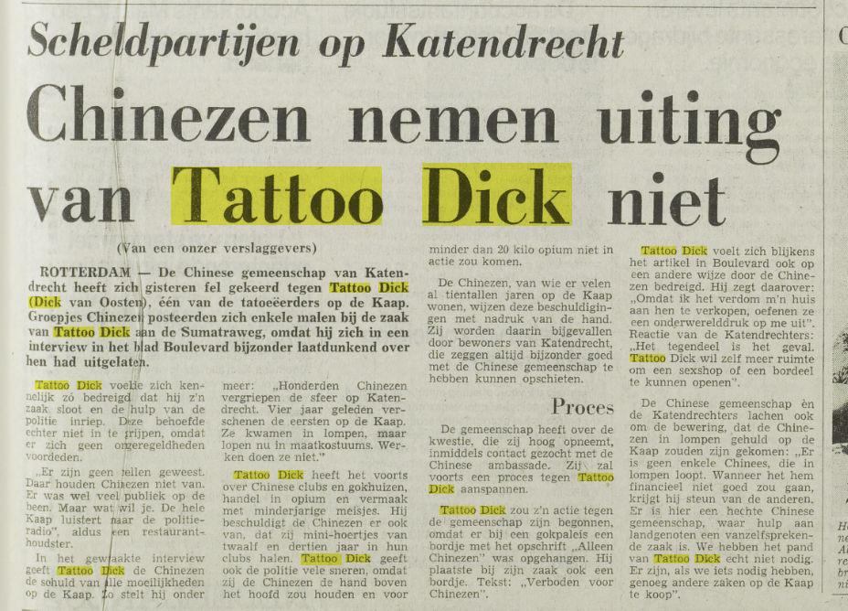In de leer bij Tattoo Dick