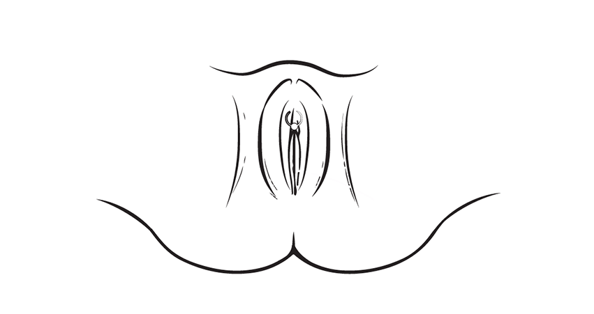 Vagina piercing - horizontale clithood