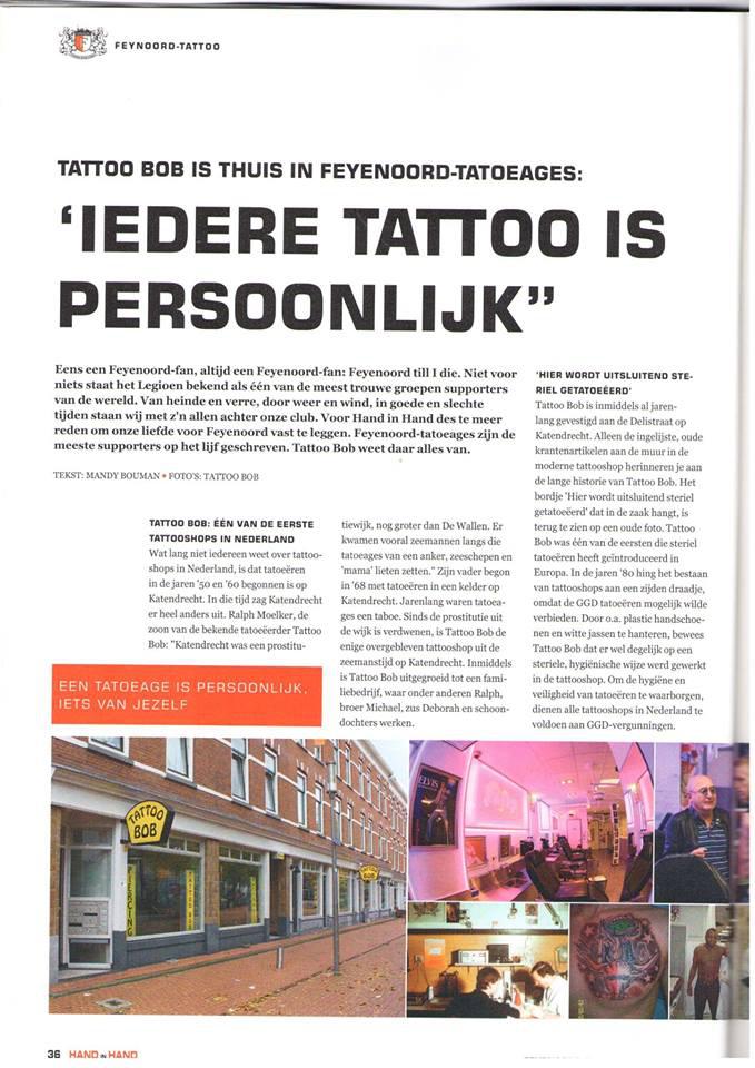 Artikel in Hand in Hand magazine Feyenoord