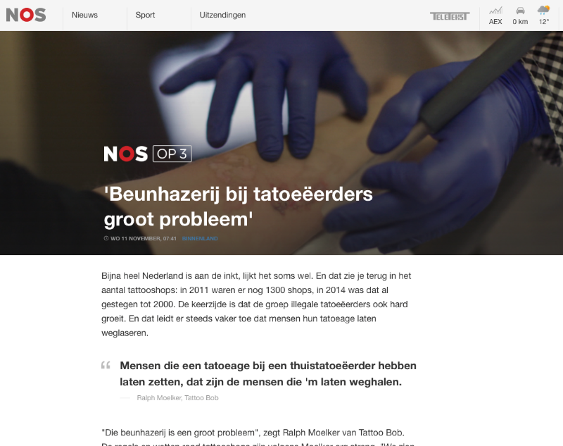 NOS op 3 Nieuws item: Tattoo verwijderen