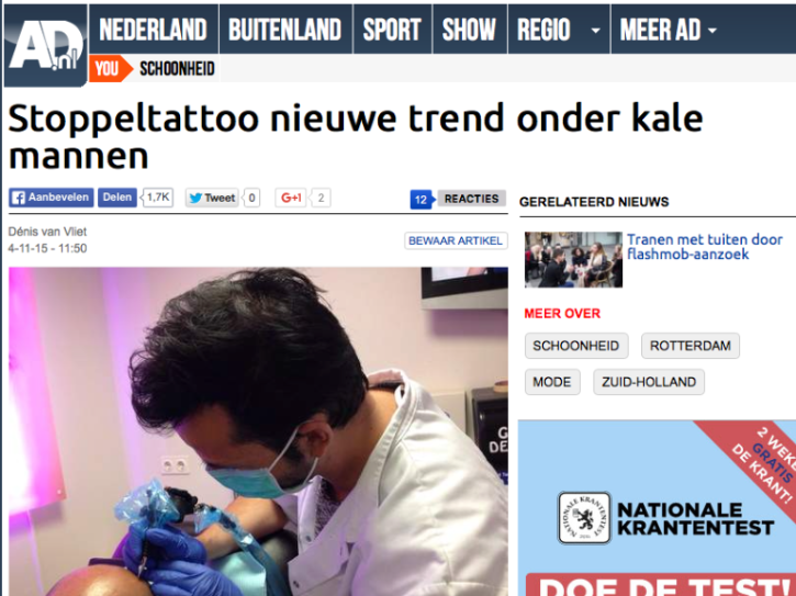 Bekend van TV: Stoppeltattoo