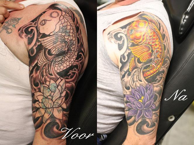 Tattoo cover up voor en na