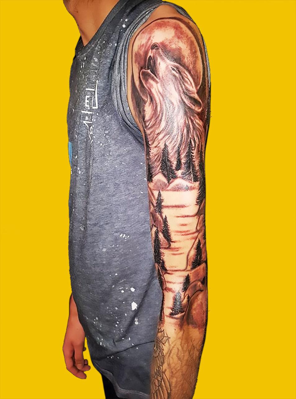 Rubber Vuiligheid Shinkan Sleeve tattoo bij Tattoo Bob in Rotterdam