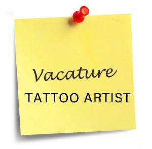 Vacature/job offer TATTOO ARTIST